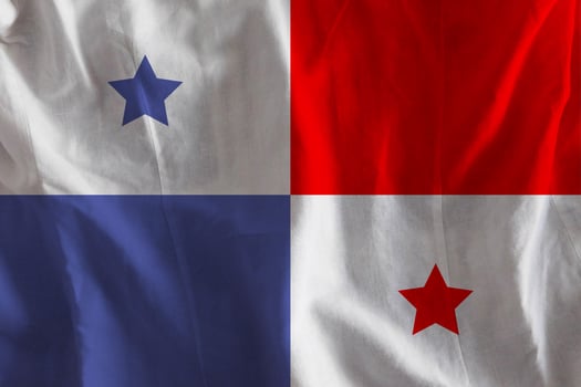 Panama flag with texture photo