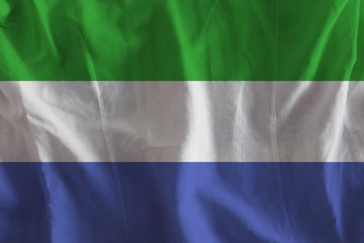 Sierra Leone flag with texture photo