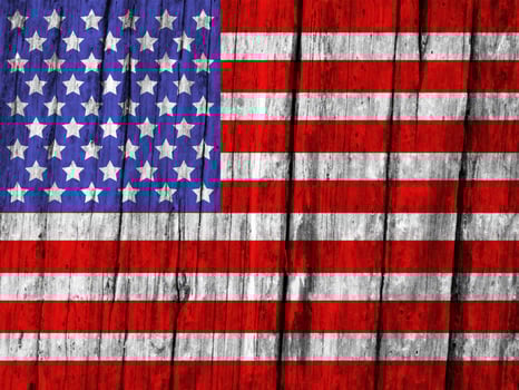 United States flag with texture photo