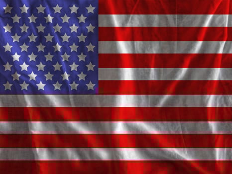 United States flag with texture photo