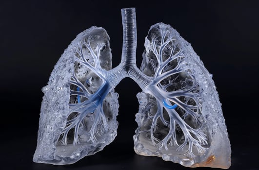 Crystal human lungs model photo