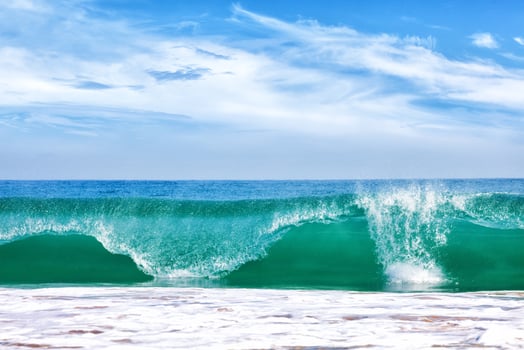 Big wave in ocean photo