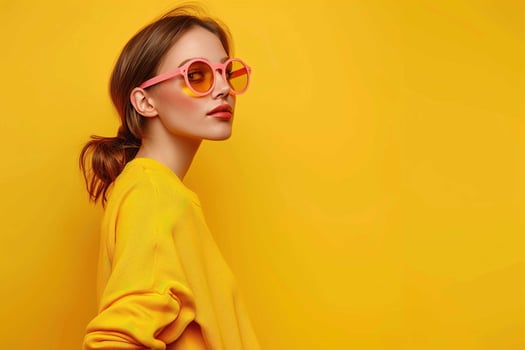 Woman wearing sunglasses photo