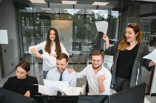 Business training in modern offices photo