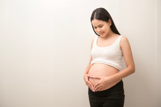 Portrait of Beautiful pregnant woman, fertility infertility treatment, IVF, future maternity concept photo