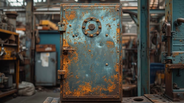 A workers hands diligently restoring a tarnished silver door bringing back its original shine and luster photo