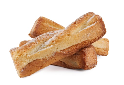 Several delicious cookies isolated on a white background. photo