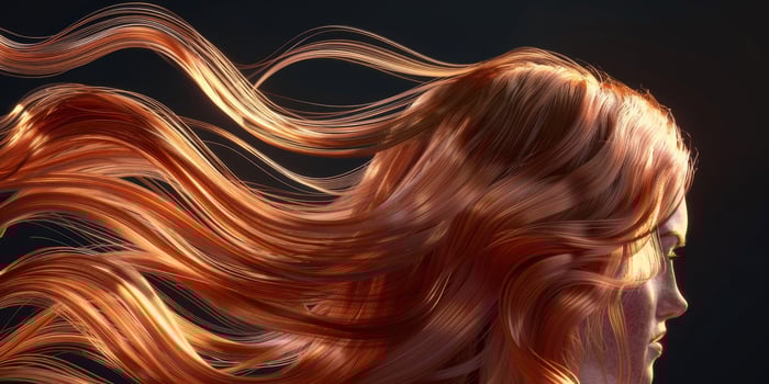 beautiful woman with healthy hair photo