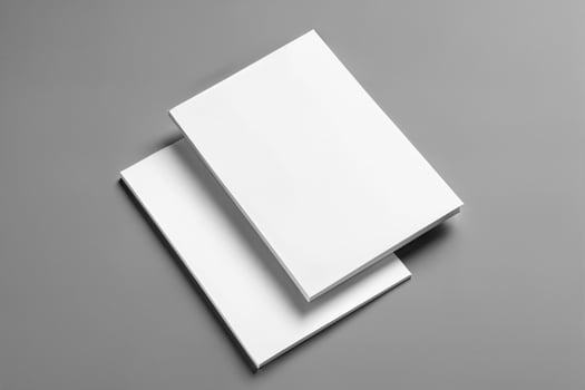 Blank business documents mockup on gray background photo