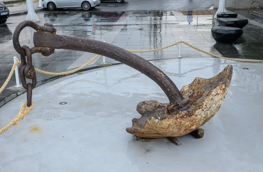ship's large anchor, monument in the port of Limassol Cyprus 1 photo