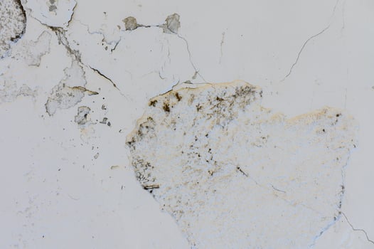 Ancient wall with peeling plaster. Old concrete wall, panoramic textured background photo