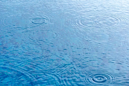 Clear water surface close up. Clean water with droplets, top view. 6 photo