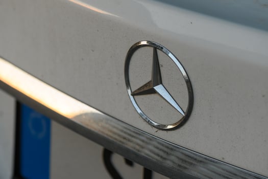 Gaziveren Cyprus 10.03.2024 - Mercedes logo on the hood of the car 4 photo