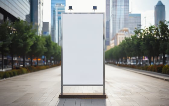 mockup of blank street city billboard, banner, poster photo