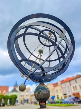Vysoke Myto- Czech- 25 April 2024. Beautiful mysterious monument in the shape photo