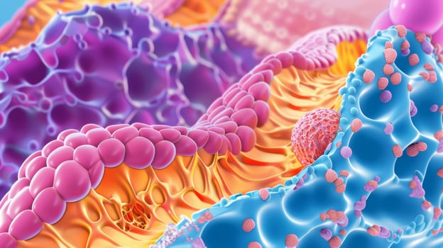 A colorful diagram showing how infrared heat stimulates collagen production in the skin. photo