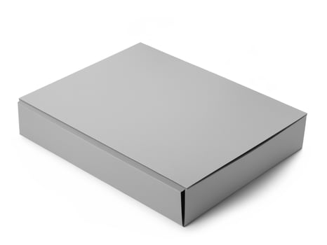 blank packaging box isolated on white background photo