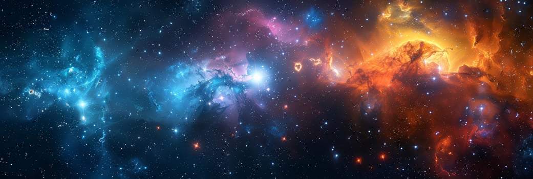 cosmic dust and radiant stars in the abyss of deep space photo
