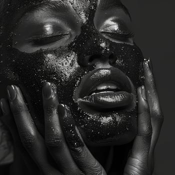 Portrait of a Woman with Clay Mask photo