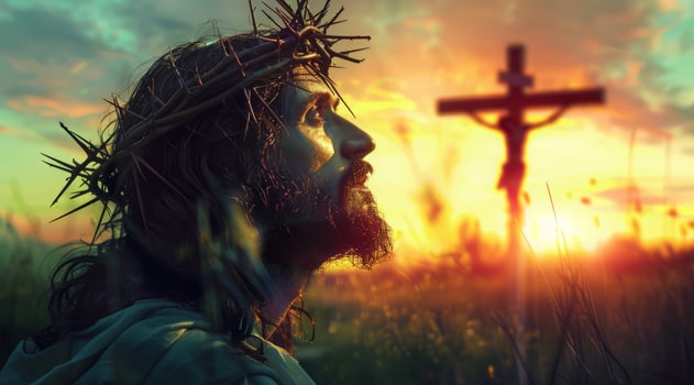 Miracle of Jesus Christ resurrection. Wholly bible stories and legends photo