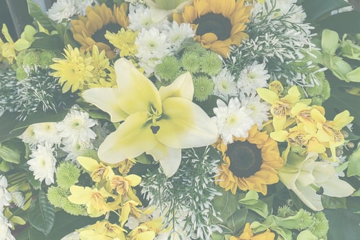 Close up flowers in the wedding photo