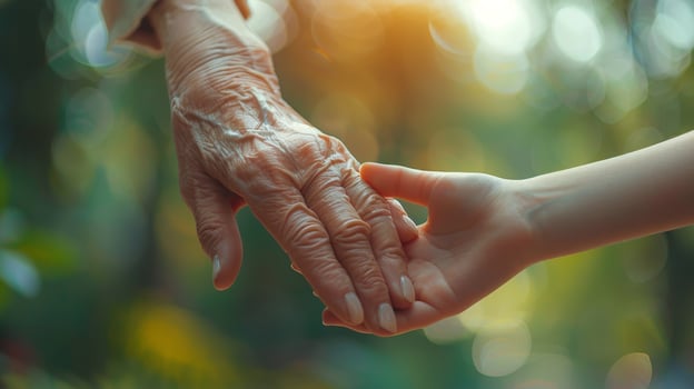 Two People Holding Hands photo