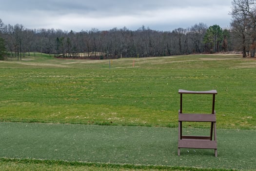 Driving range at a golf course photo
