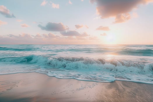 Golden sunlight reflecting on foamy waves photo
