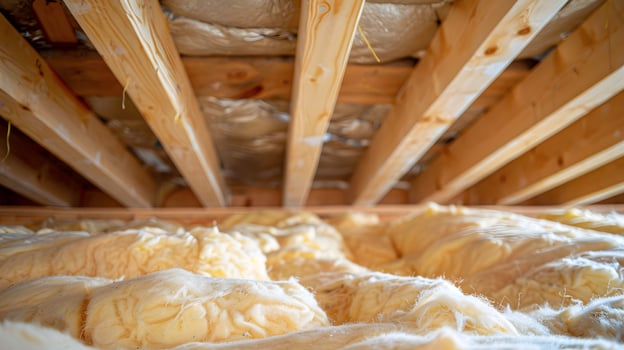 A close up of a pile of wool in a room photo