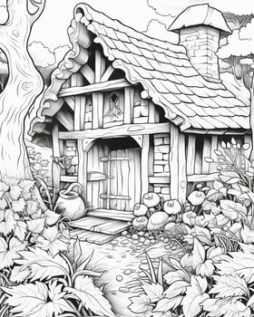 Black and White Adult Coloring Page photo