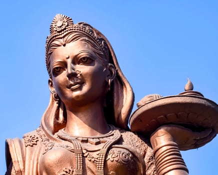 Big statue of Lord Radha Krishna near Delhi International airport, Delhi, India, Lord Krishna and Radha big statue touching sky at main highway Mahipalpur, Delhi photo