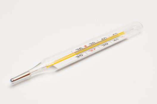 Thermometer on a white background photo