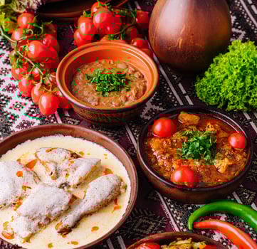 Traditional eastern european cuisine assortment photo