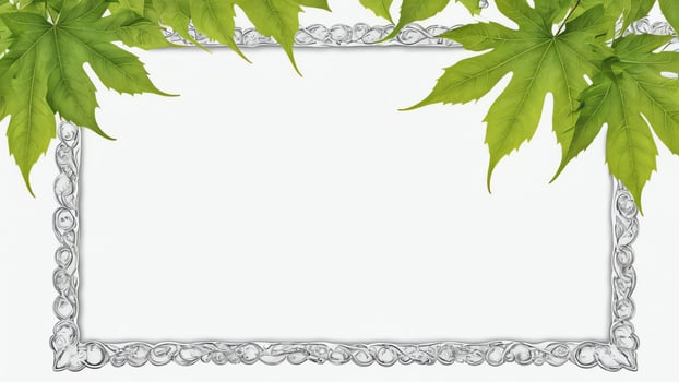 green leaves frame photo
