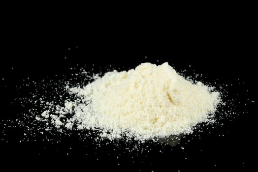 Sports nutrition in a jar. Protein powder. photo