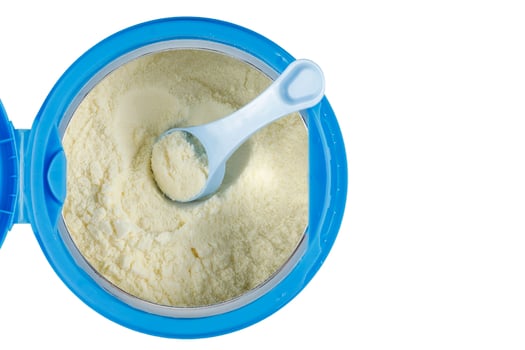 Sports nutrition in a jar. Protein powder. photo
