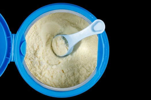 Sports nutrition in a jar. Protein powder. photo