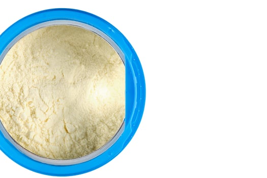 Sports nutrition in a jar. Protein powder. Whey protein powder in jar photo