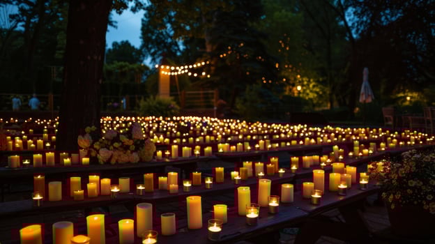 As the night sky darkened the candles continued to illuminate the class creating a cozy and intimate setting. 2d flat cartoon photo