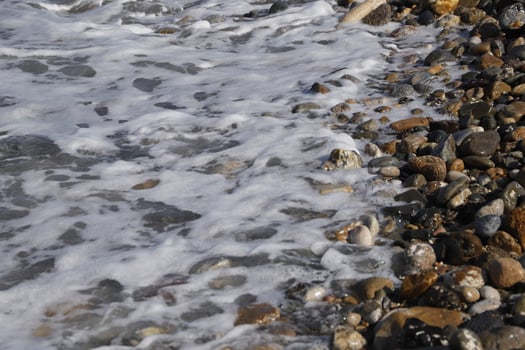 sea, foam, water, pebbles, waves, beach photo