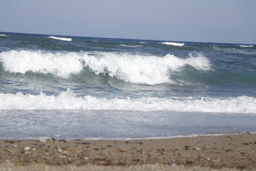 rough sea with many waves photo