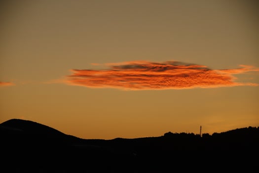 sunset in the almanzora valley, spain photo