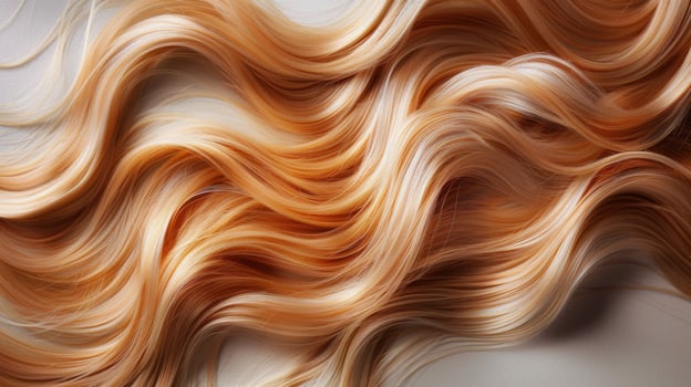 Close-Up of a Long Blonde Hair photo