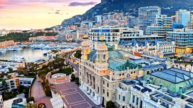 Beautiful view of city landmark architecture, sky scrapers and building photo