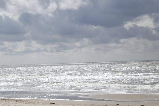 rough sea, village petten at the north sea, the netherlands, photo