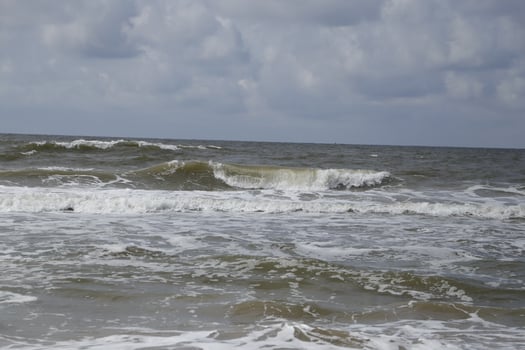 rough sea, village petten at the north sea, the netherlands, photo