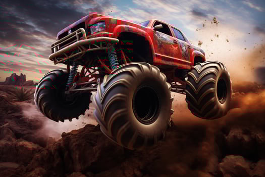 Monster Truck driving off-road outdoors photo