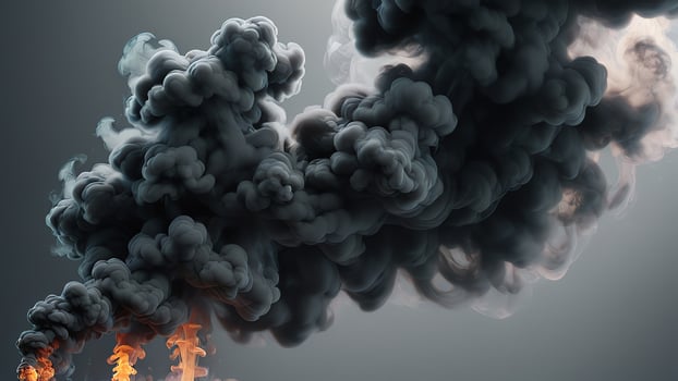 smoke cloud is coming out photo