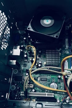 A closer view of a CPU parts photo
