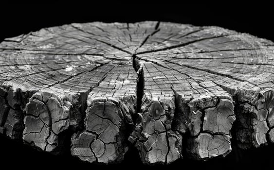 Tree stump is natural resource that can be used for many purposes photo
